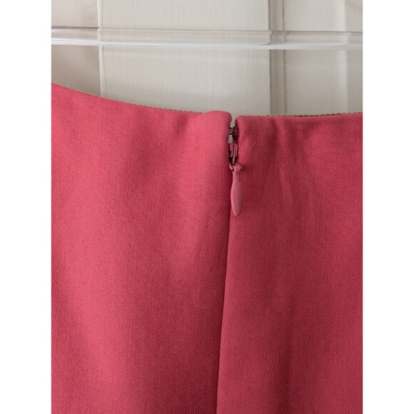 J Crew Womens Coral Pink Sheath Dress Size 12 Sleeveless Lined Zip Back - Picture 8 of 12